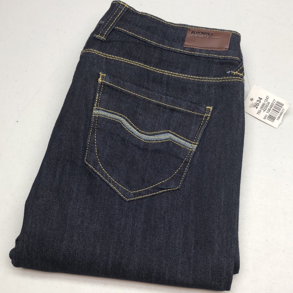 NWT BLUENOTES BELLA LOW RISE SLIM STRAIGHT JEANS 26x34 ⭐